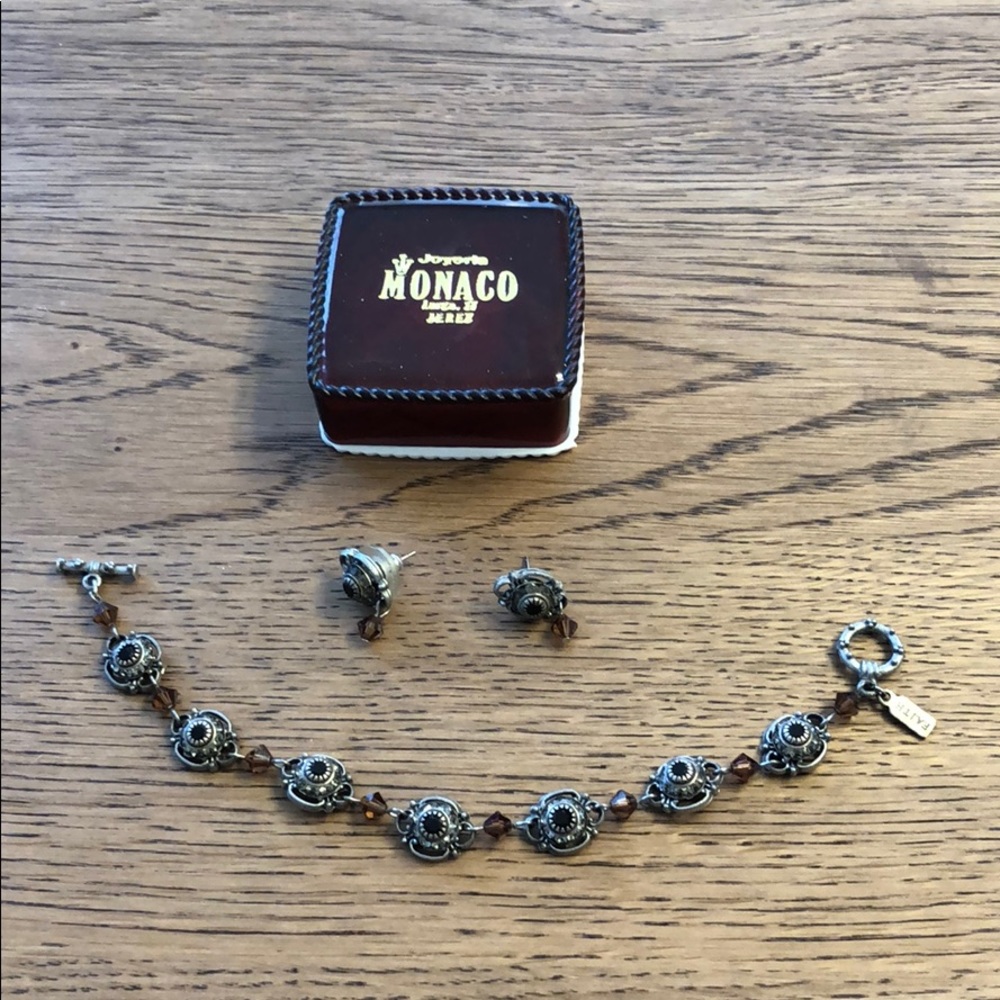Monaco bracelet and earrings set